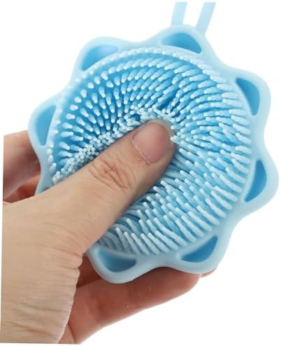 Silicone Bath Massage Brush with Shampoo Holder 2pcs for Babies - Image 4
