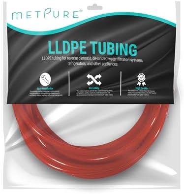 Metpure 1/4" OD LLDPE RO Tubing, 25 ft, Red - Image 2
