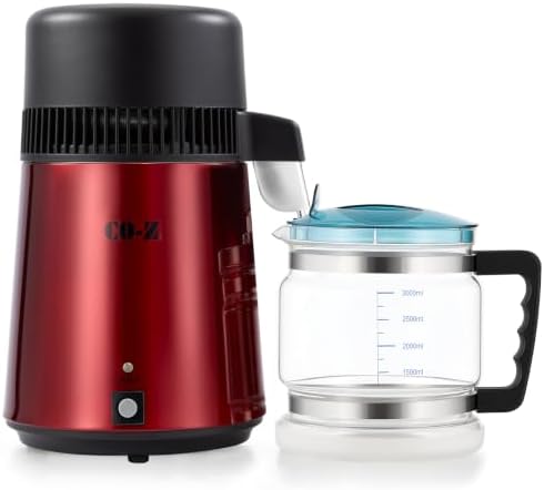 CO-Z Water Distiller, Stainless Steel Distilling Pure Water Machine for Home Countertop Table Desktop, 4L Distilled Water Making Machine, 4 Liter Water Purifier to Make Clean Water for Home by CO-Z