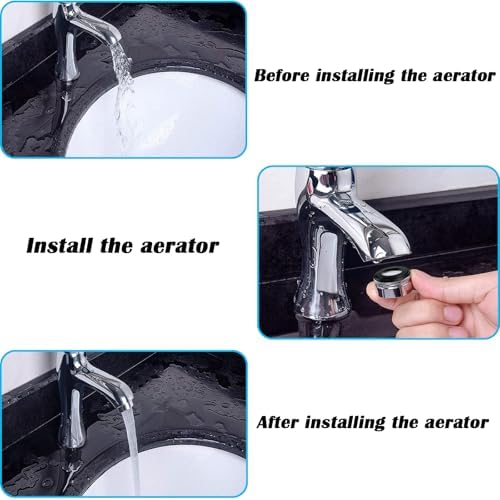 6PCS Faucet Aerator Bathroom Sink Standard Replacement Parts with Brass Shell 15/16 Inch 24mm External Thread Aerator Faucet Filter with Gasket and Wrench Suitable for Kitchen and Bathroom - Image 5