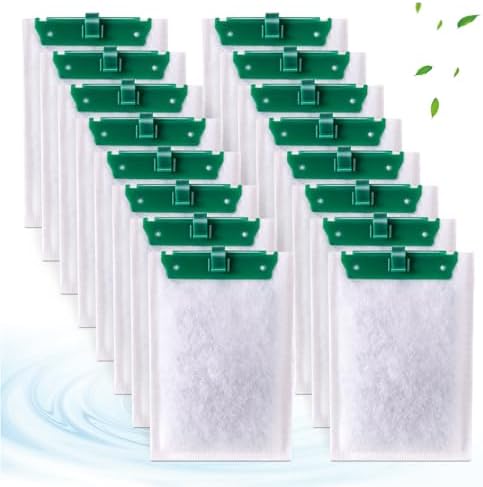 xbbwmrs 16-Count Medium Filter Cartridges Compatible with Tetra Whisper Bio-Bag Filters Medium Replacement Filter Cartridges for Whisper ReptoFilter and 10i IQ10 PF10 Power Filters -Ready to Use by xbbwmrs