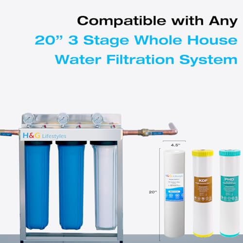 H&G Lifestyles Whole House Water Filter Cartridge 4.5 x 20 KDF Water Filter - Image 2