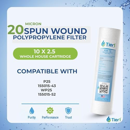 Tier1 20 Micron 2.5" × 10" Filter Replaces P20,SDC-25-1020, 155015-43, 6-pk - Image 2