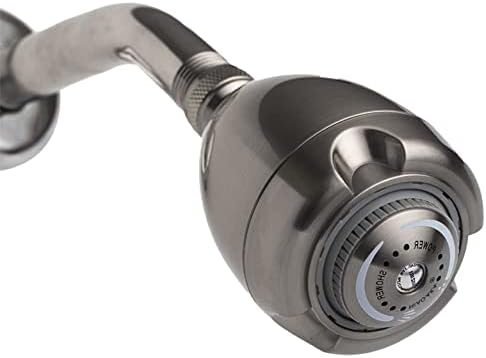 Earth Showerhead - Niagara Conservation | Energy & Water Saving Showerhead (2.0 GPM) High-Efficiency 3-Spray Brushed Nickel Fixed Shower Head (N2920BN) by NiagaraConservation
