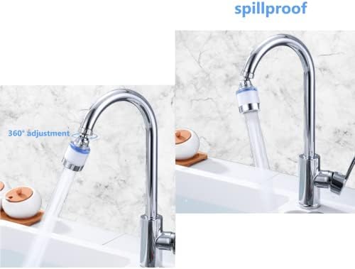 Sink Water Faucet Filter,360-Degree Rotating Faucet Filter Water Purifier Faucet Filter Purifier for Kitchen, Bathroom, Sink, Removes Heavy Metals and Hard Water(Blue) - Image 5