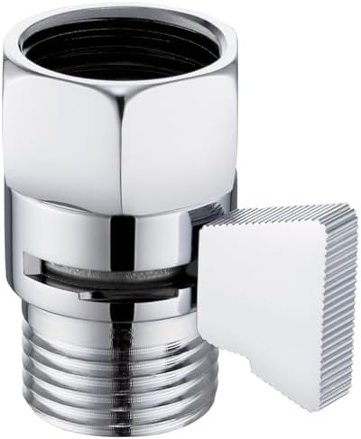 Angle Simple Shower Shut Off Valve, Water Flow Pressure Restrictor, Chrome by AngleSimple