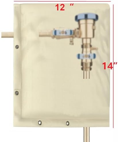 Backflow Preventer Insulation Cover,Pipe Insulation,Outdoor Pipe Covers for Winter Freeze Protection,Outdoor Faucet Covers for Winter Freeze Protection,Insulated Pipe Covers for Outside (14w*12h) - Image 4