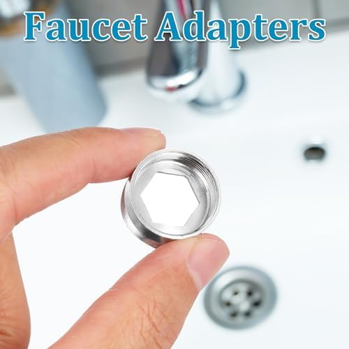 SEWACC 8 pcs Faucet Adapter Kit Water Filter Faucet Adapter Kitchen to Hose Portable Washer and Dishwasher Sink Aerator Connectors for Bathroom and Utility Use - Image 6