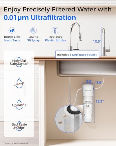 Waterdrop 10UBW-UF 0.01 μm Ultra Filtration Under Sink Water Filter System - Image 2