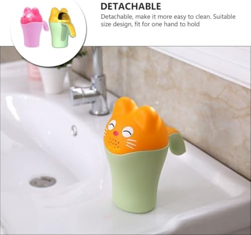 2pcs Baby Bath Rinser Cups with Handle, PP TPE Shower Set - Image 7