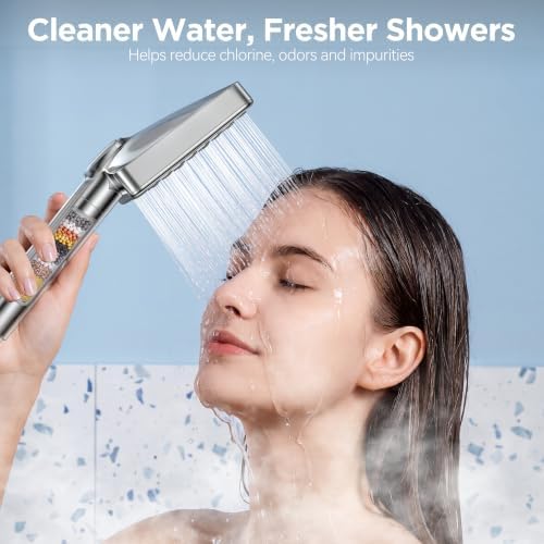 MakeFit Filtered Handheld Shower Head for Hard Water, High Pressure 7 Modes - Image 7
