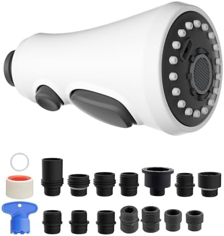 Hibbent Pull Down Spray Head for Kitchen Faucet, 3-Function Spray Nozzle by Hibbent