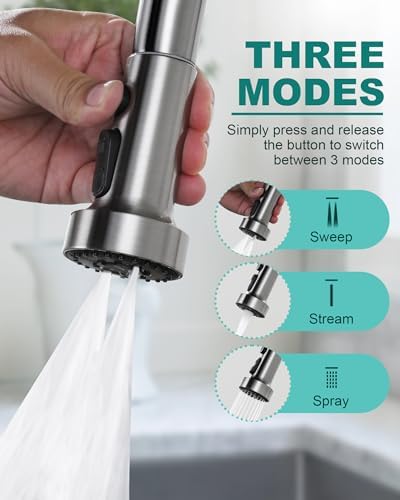 ARCORA Pull Down Kitchen Faucet Head Replacement with 13 Adapters, 3 Modes - Image 5