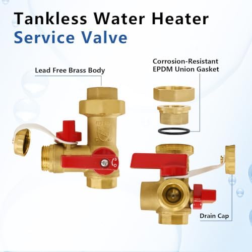 2-Set GUOFIS Tankless Water Heater Service Valve Kit,FIPx FIP(TOOL028-2) - Image 4