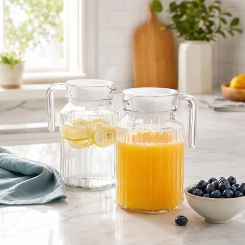 NOLITOY 2 pack Water Pitcher with Lid 600 ml Pitcher - Image 5