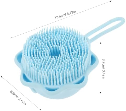 2pcs Silicone Shampoo Bath Massage Scrubbers with Dispenser - Image 2