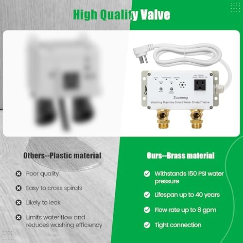 WiFi Smart Water Shutoff Valve with Leak Sensor, 3/4" Brass Valve & Extra Hose, Effortless Remote Control and Real-Time Water Leak Alerts via App, White - Image 4