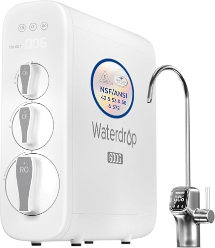 Waterdrop G3P600 Tankless Reverse Osmosis Water Filter System, 600 GPD by Waterdrop
