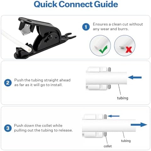 ilauke NSF Certified 1/4 inch O.D. Refrigerator Water Line Kit 32.8FT - Image 3