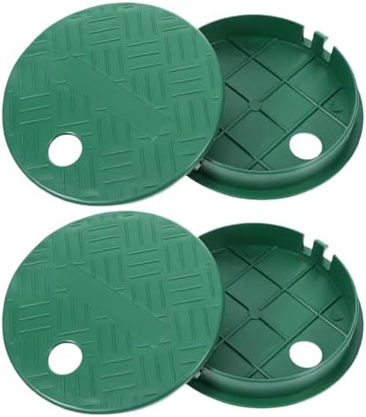 2Pcs Sprinkler Valve Cover, ID 5.5" OD 6" Sprinkler Covers for Outside Sprinkler Irrigation System, Round Irrigation Valve Box Cover Lid for Garden, Lawn Yard Irrigation Box (6 Inch) by Unknown