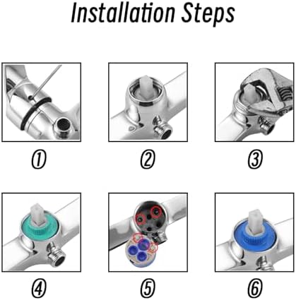 Replacement Mixer Tap Ceramic Disc Cartridge Faucet Inner Valve Hot And Cold Filter - Image 4