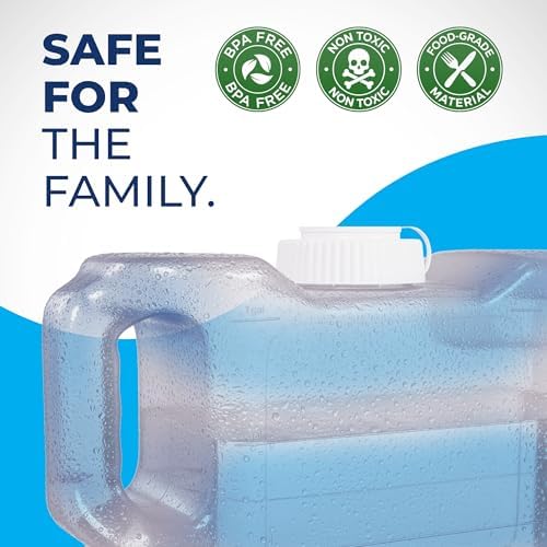 Refrigerator Water Dispenser 1.1 Gallon – Leak-Proof Slim Fridge Water Container with Spigot – BPA-Free Refillable Water Jug (Clear) - Image 5