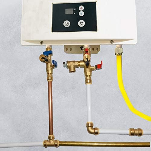 HQMPC Tankless Water Heater Isolation Valves Tankless Water Heater Flush Kit Tankless Valve Kit 3/4" NPT, Including 1 Valve For Hot water,1 Valve For Cold Water, 1 Pressure Relief Valve - Image 6