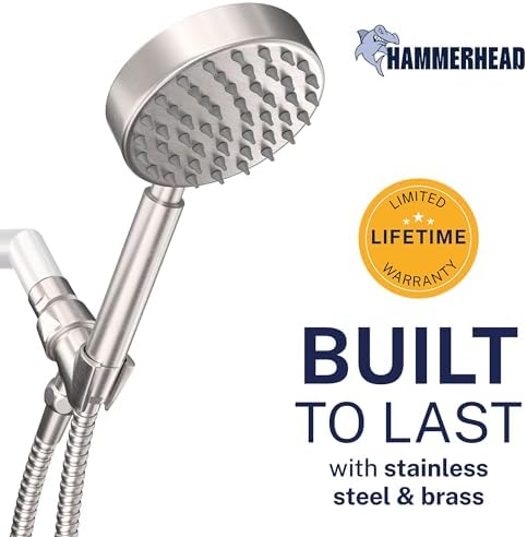 HammerHead Metal Handheld Shower Head High Pressure, 6ft Long Shower Hose - Image 2