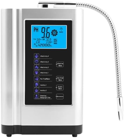 Alkaline Water Ionizer Machine for Family, pH 3.5–10.5, 7 Settings Silver by Unknown