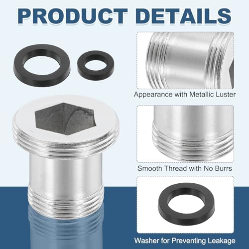 uxcell Faucet Aerator Adapter, M16 Male to M22 Male Brass Faucet Adapter with Washer for Kitchen Bathroom Sink Water Filter Kit Connection, 20mm Length - Image 3