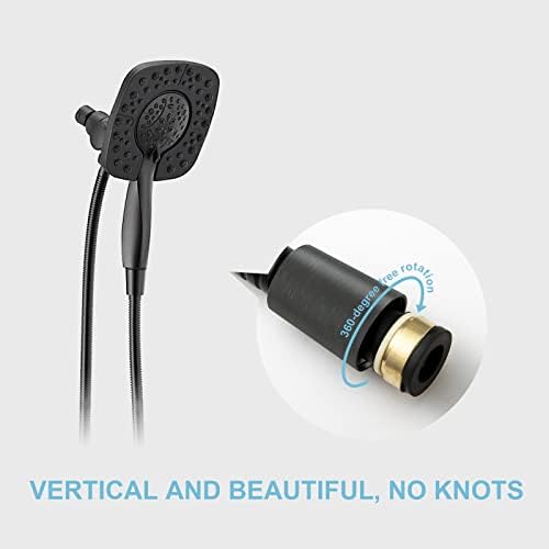 OFFO Shower Hose Oil Rubbed Bronze Kink Free Stainless Steel Shower Hose Attachment Electroplating Handheld Shower Head Hose Flex Hoses Extension with Brass Insert & Nut for Pet Bathing Cleaning 60 in - Image 2