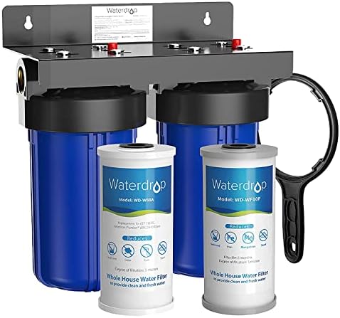 Waterdrop WD-WHF21-FG 2-Stage Iron Reducing Whole House Filter System with WD-RPFK Spin Down Sediment Filter and Iron Reducing Carbon Filter, Bundle - Image 2