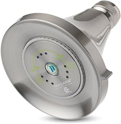 Niagra Conservation N3917BN Earth Luxe High Efficiency Showerhead, Brushed Nickel by Niagara+Conservation