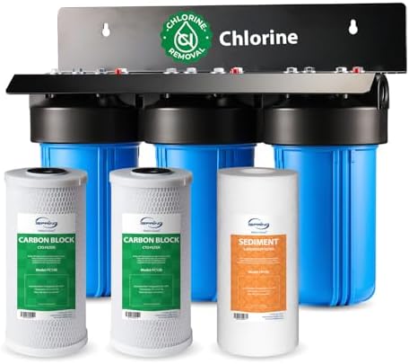 iSpring WGB31B Whole House Water Filter System, 3-Stage, 1" Inlet/Outlet by iSpring