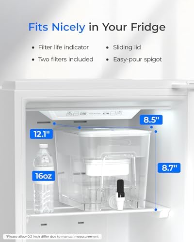 Waterdrop WFD-22L-DF Water Filter Dispenser, 40-Cup Water Purifier, White - Image 4