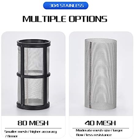 2 Pcs Water Filter, Twist-On Pipe Strainer, Nylon PA66 cover, PC bowl with 40 and 100 Mesh 304 Stainless Screen (1/2’‘ female) - Image 2