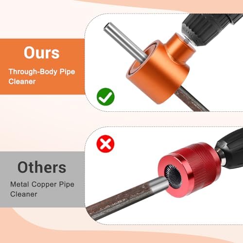 1/2" Copper Pipe Cleaner for Drill Clean Polish Any Length of Pipe - Image 3