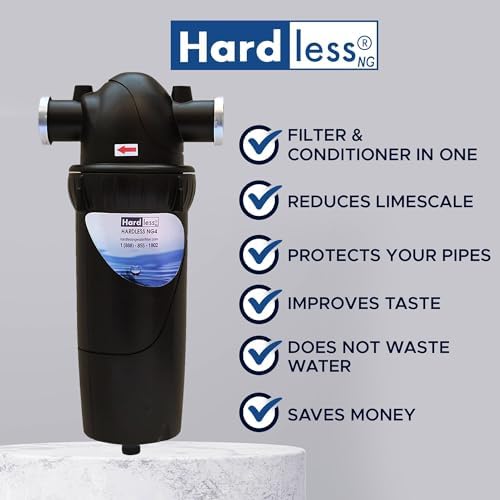Hardless NG4L Whole House Water Filter & Under The Sink Water Filter - Salt-Free Softening, Comes w/ 3/4" Inlet/Outlet, Maintains Essential Minerals, Reduces Chlorine & Sediment, Easy Installation - Image 2