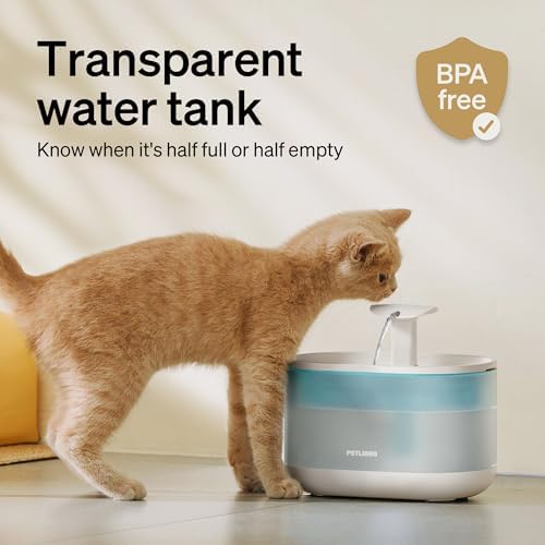 PETLIBRO Cat Water Fountain Ultra Quiet with Two Flow Modes, Large-Size Filter Capsule Pet Water Fountain, 71oz/2.1L Visible Water Level Dog Water Dispenser for Cats & Dogs - Image 2