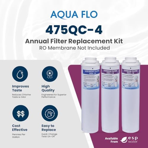 Aqua Flo 475QC-4 Reverse Osmosis Filter Replacement Kit without Membrane - Image 2