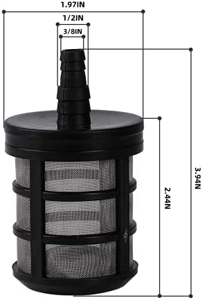 2 Household Hose Filters, Water Pump Filters and Stainless Steel Encryption Filters are Suitable for Sprayers, Car Washers, Oil Pumps and Industrial Equipment (Size: 3/8"-1/2" Inch). - Image 2