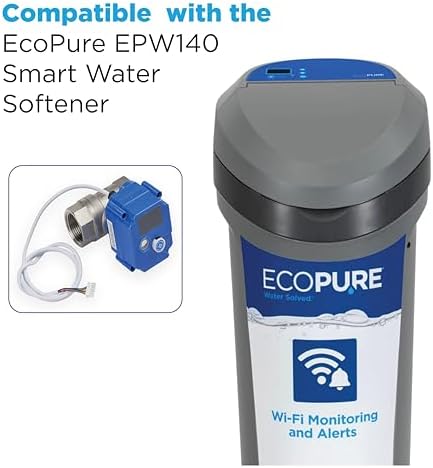 EcoPure Motorized Shutoff Valve for Water Softeners – Remote & Manual Water Control Accessory Compatible with EcoPure EPW140 - Image 3