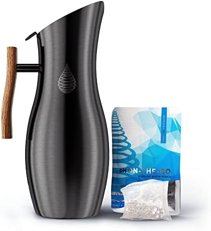 Invigorated Water Alkaline Water Filter Pitcher, Stainless Steel, 8-Cups by InvigoratedWater