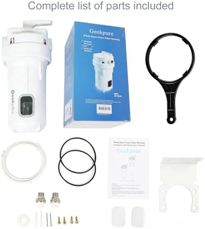 Geekpure Whole House Water Filter Housing-Fit 4.5 x 10 Inch Filters-1“ Port - Image 2