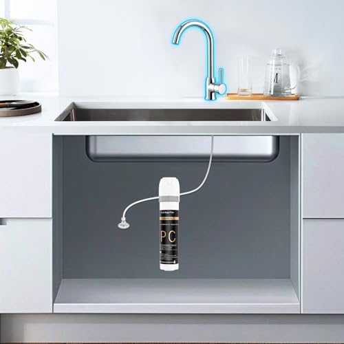 WINGSOL Water Filter for Sink Faucet, Anti-Clogged, NSF/ANSI 42&53 Long-Lasting Pleated Filter Reduce PFAS/Lead/Chlorine/Odor/Sediment, Quick Change EZ Install Slim Under Sink Water Filtration System - Image 6