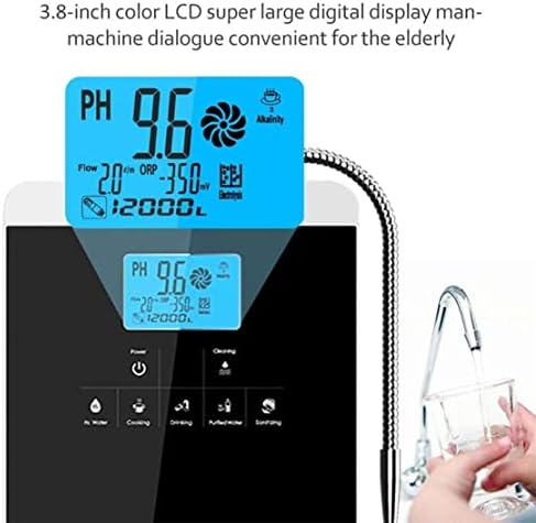Alkaline Water Ionizer, Smart Home Water Ionizer Up to 800Mv Orp, Ph 3.5-10.5 Alkaline Acid Water Machine, Regulation Valve to Control Ph and Orp/Auto-Cleaning - Image 4