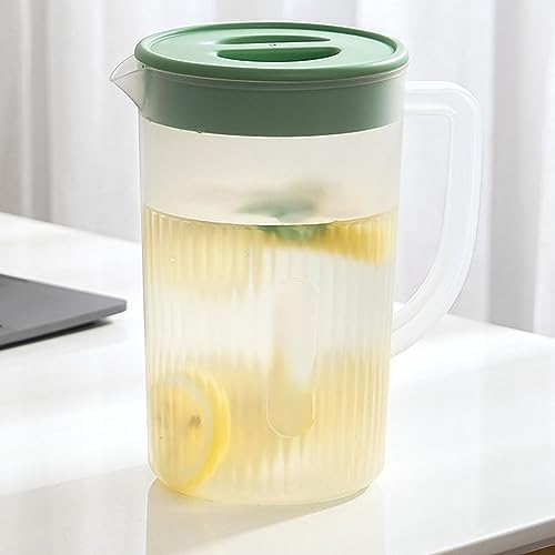 Greensen Water Pitcher, 2.7L Large Capacity Translucent PP Plastic Pitcher with Lid and Spout Filter, for Tea Coffee Juice Cold Water Storage (White) - Image 7