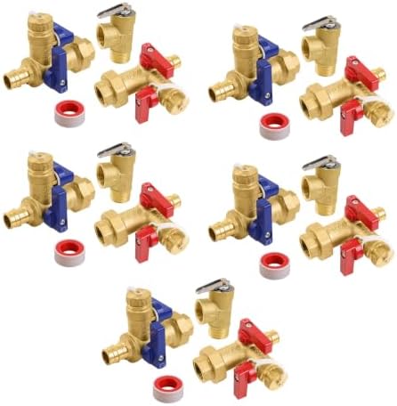 5-Set GUOFIS Tankless Water Heater Service Valve Kit,FIPx PEX-A(TOOL054-5) by GUOFIS