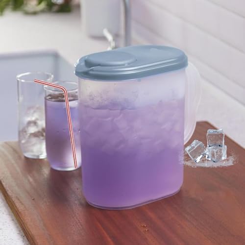 1 Gallon Water Pitcher with Lid & Pivot Spout -Slim Design Fits Fridge Door - Image 3