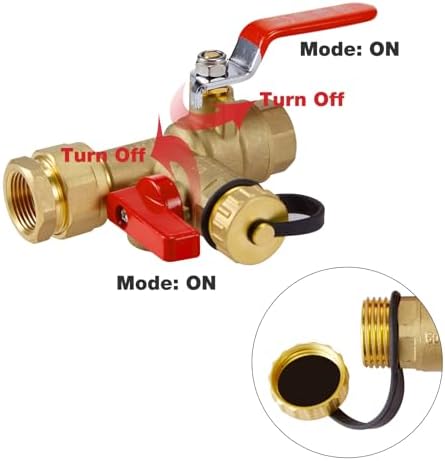 ThermoMate 3/4 Inch IPS Isolator Tankless Water Heater Service Valve Kit, with Pressure Relief Valve, Clean Brass - Image 2
